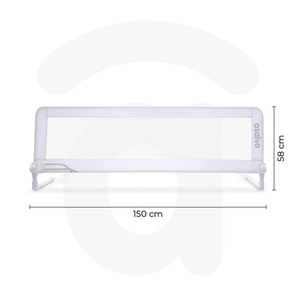 Asalvo 2-in-1 voodipiire, valge, 150 x 58cm