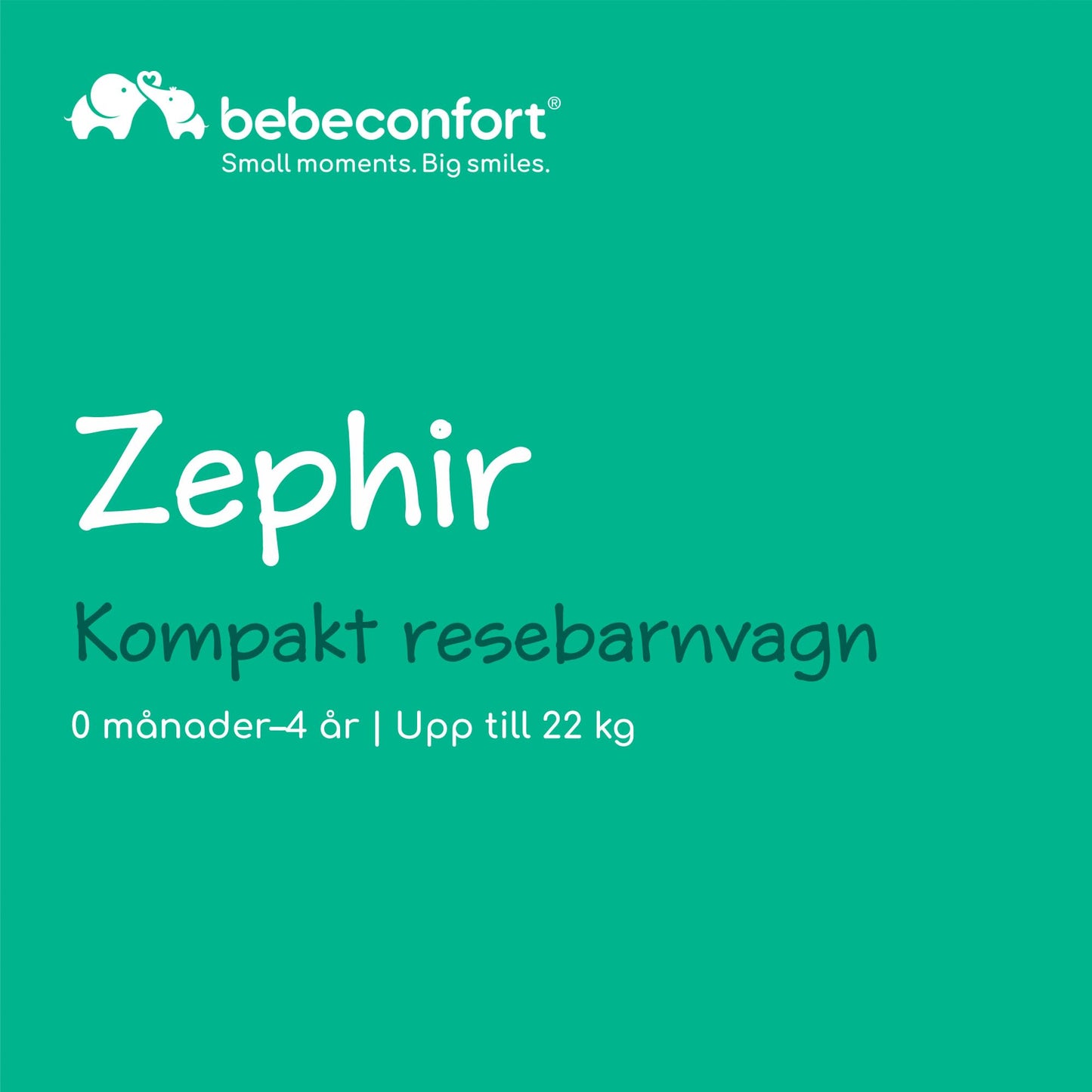 Bebeconfort Zephir kerge ja kompaktne reisikäru, 0–4 a, Mineral Green