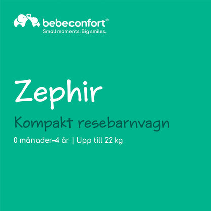 Bebeconfort Zephir kerge ja kompaktne reisikäru, 0–4 a, Mineral Green