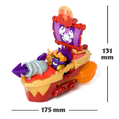 Piratix Adventure World „Sea Crusher“ krabi-kujuline piraadilaev, kapten Lobster ja aardejõuga (PPXSP114IN20)