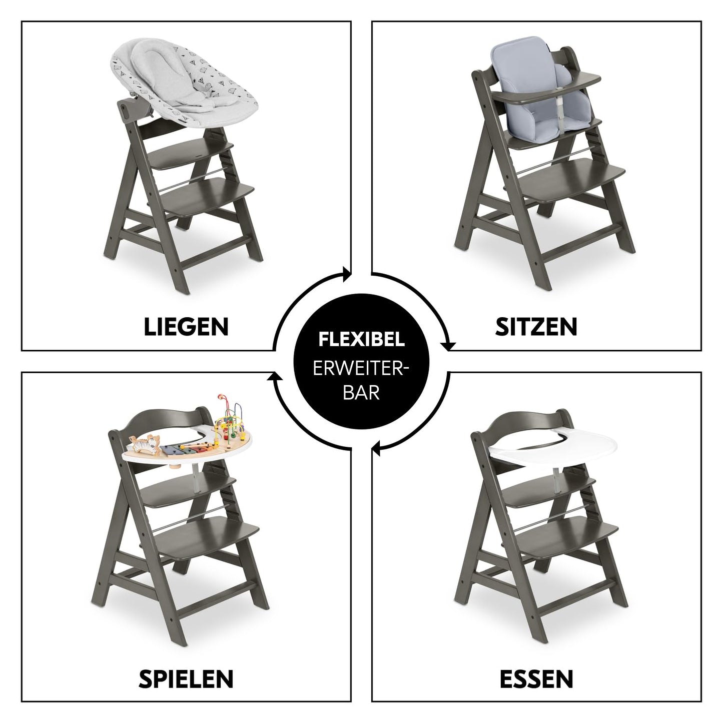 Hauck Alpha+ puidust söögitool (kuni 90 kg)