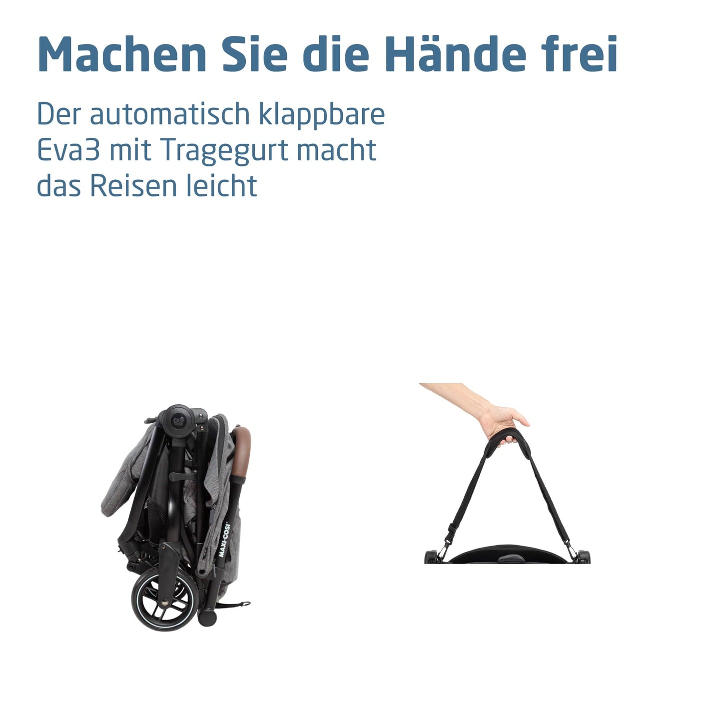 Maxi-Cosi Eva3 jalutuskäru, Select Grey, 0–4 a, kuni 22 kg