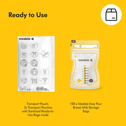 Medela Easy Pour ühekordsed rinnapiima säilituskotid, 210 ml, 100 tk