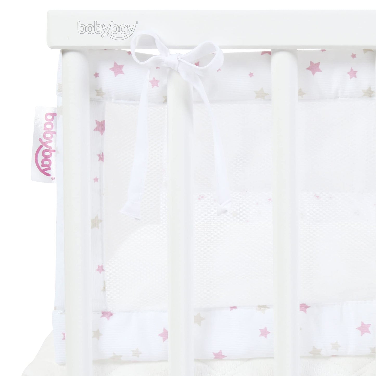 babybay voodipehmendus mudelitele Maxi, Boxspring, Comfort ja Comfort Plus, valge Sand/Berry