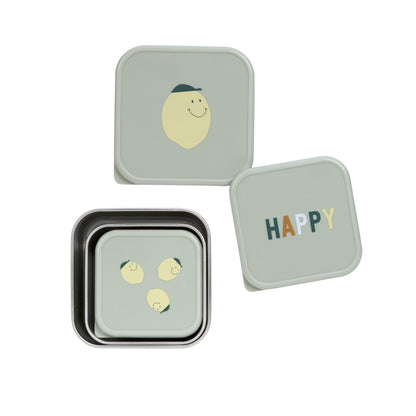 LÄSSIG roostevabast terasest suupistekarbid Happy Fruits Lemon, 3 tk