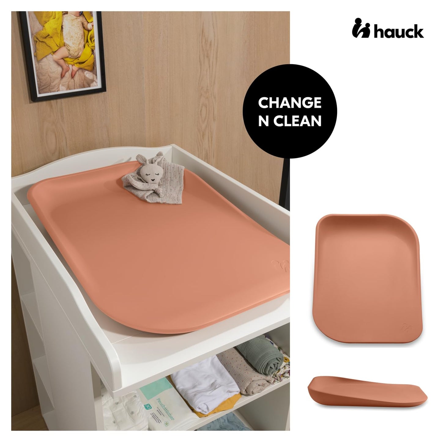hauck Change N Clean mähkimisalus 50 × 70 cm – veekindel ja libisemisvastane