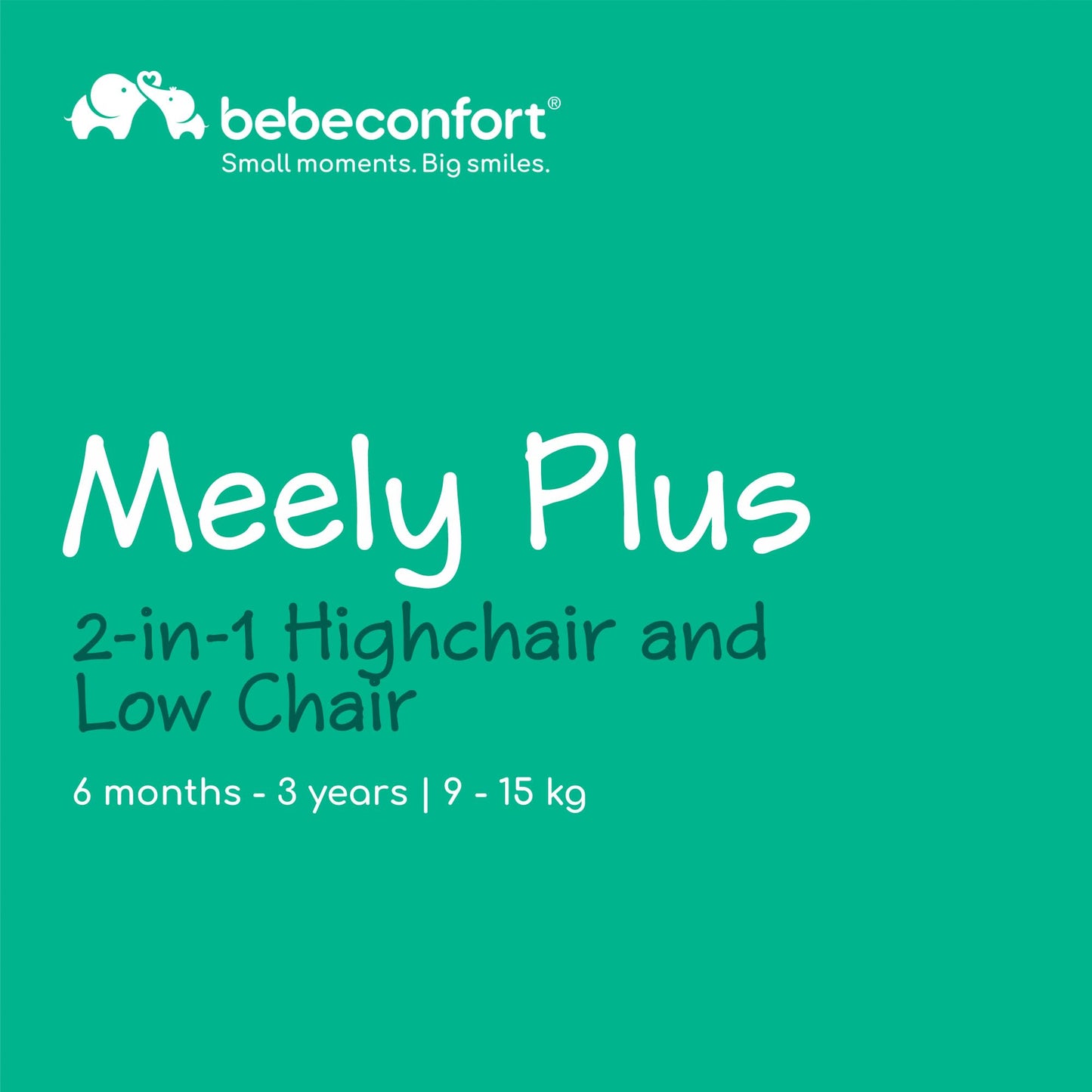 Bebeconfort Meely Plus 2-ühes söögitool 6 k – 3 a, Tinted Graphite