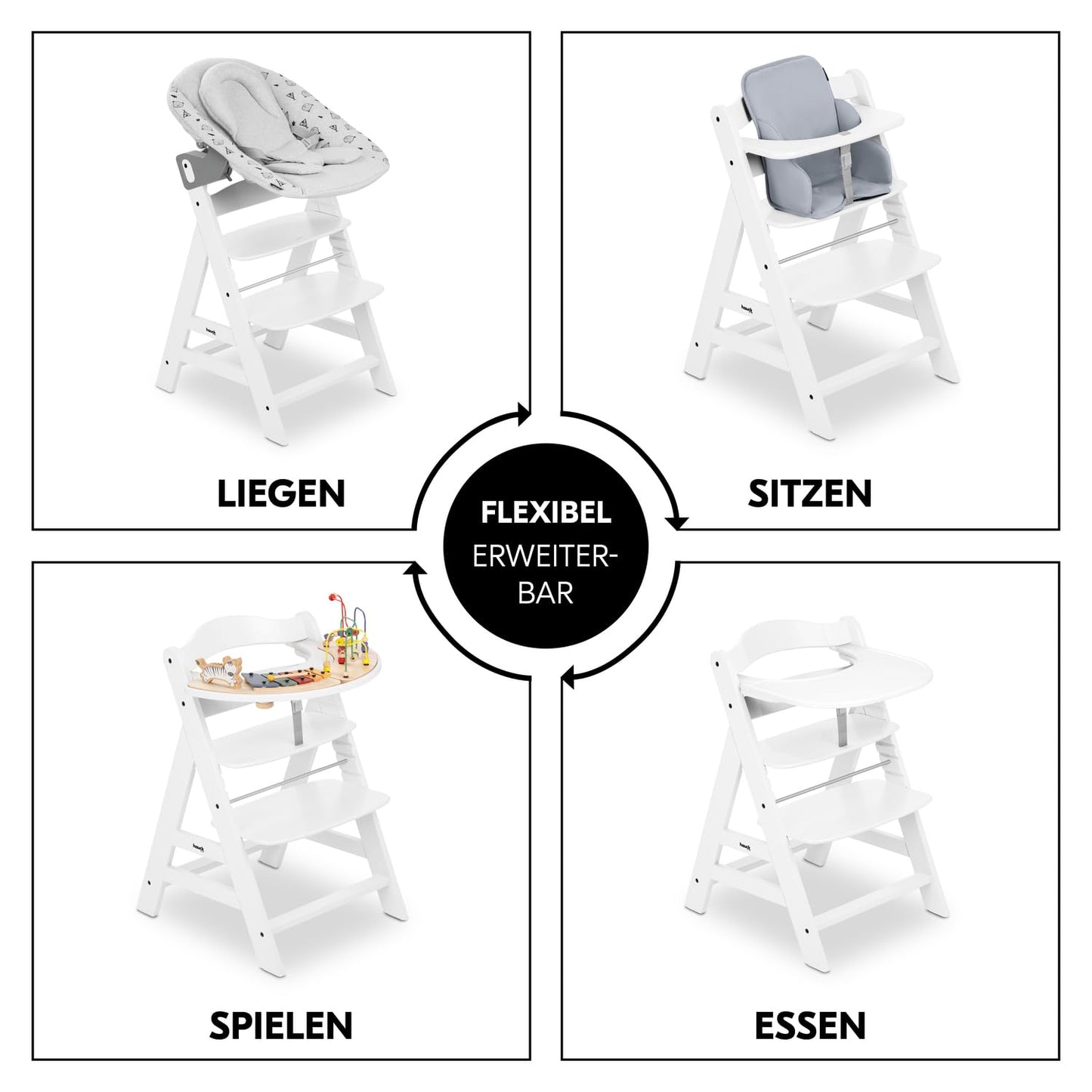 Hauck Alpha+ puidust söögitool (kuni 90 kg)