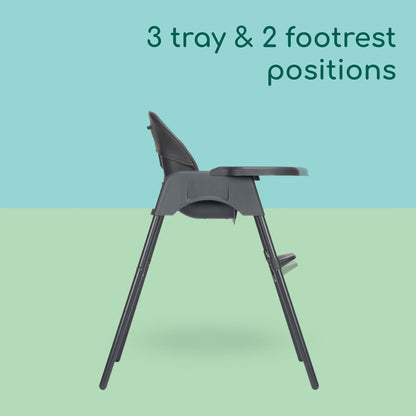 Bebeconfort Meely Plus 2-ühes söögitool 6 k – 3 a, Tinted Graphite