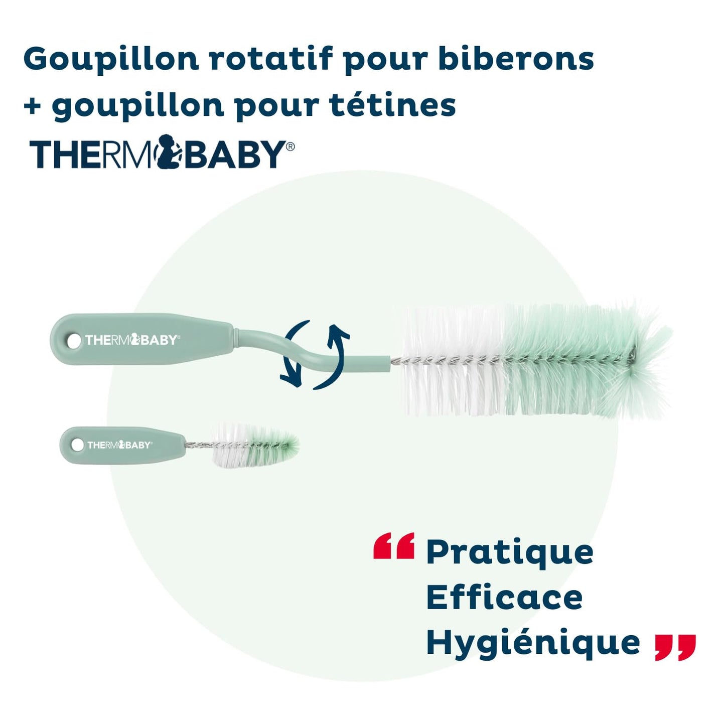 Thermobaby pöörlev pudelihari + lutihari, salveiroheline