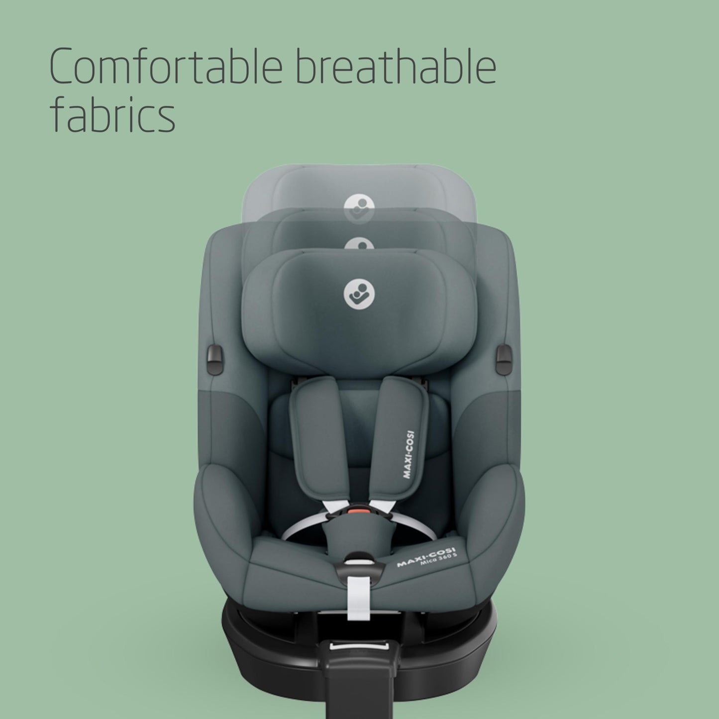 Maxi-Cosi Mica 360 S i-Size turvatool 61–105 cm, 360° pöördega – Tonal Graphite