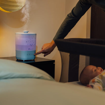 Bebeconfort Cool-Mist õhuniisuti ja öölamp 7 värviga, 2,1 L, sinine