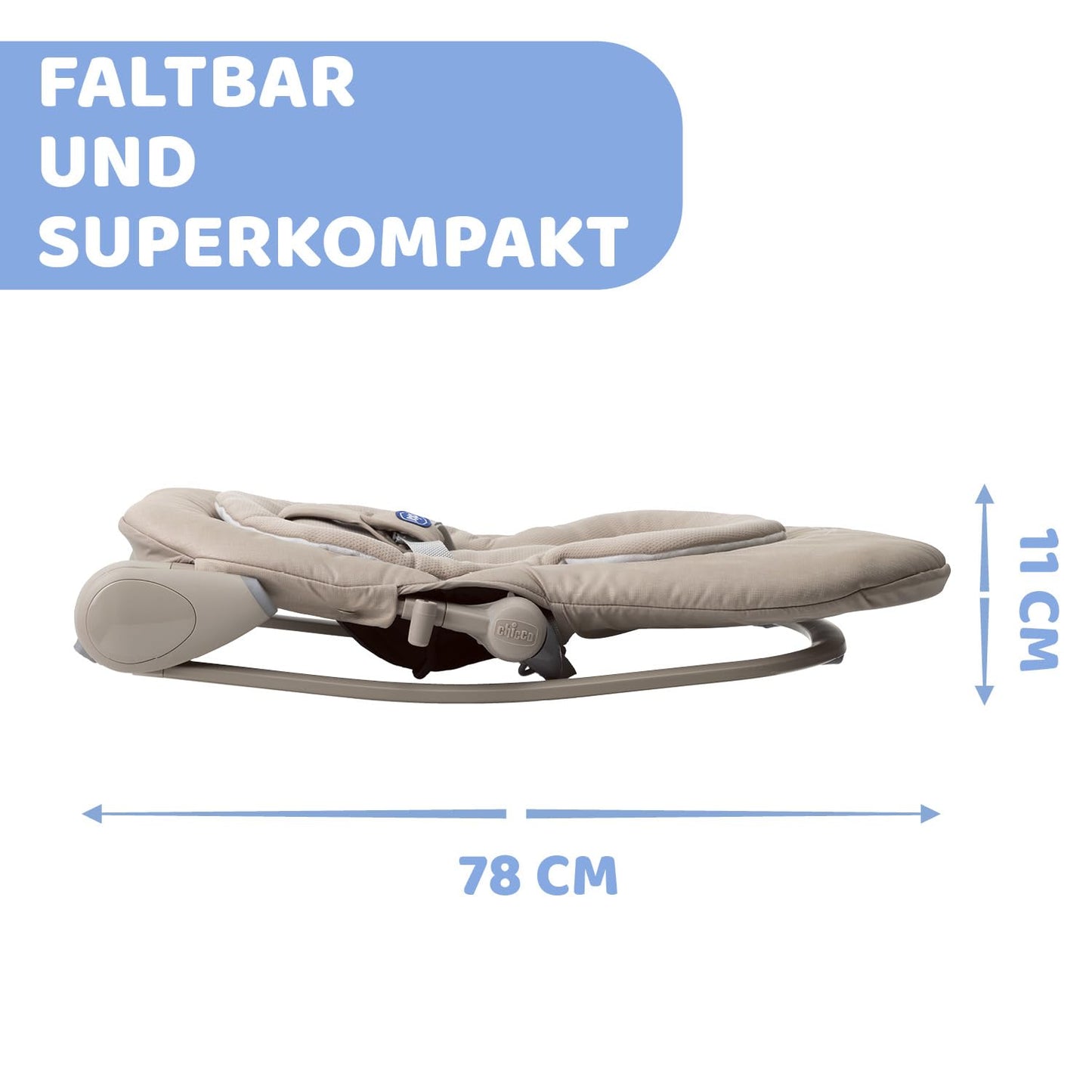 Chicco Hooplà beebikiik, beige, 0 kuud kuni 18 kg, mänguriba ja 4 asendit