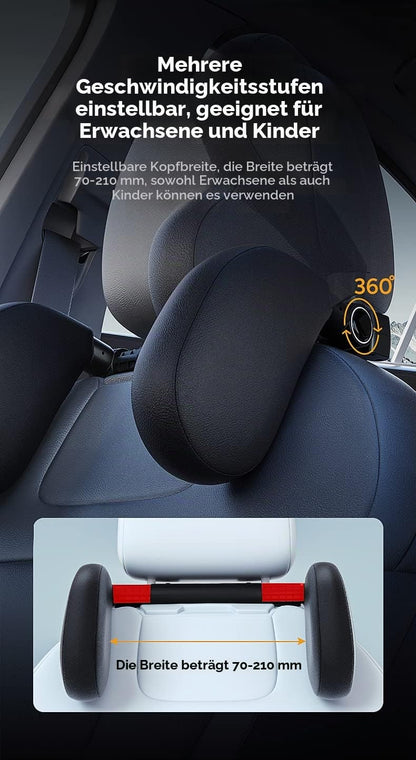 ZOKOE auto peatoe- ja kaelatugi, must, 1 minutiga paigaldatav