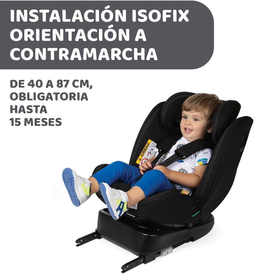 Chicco Unico Evo i-Size turvatool, 0–36 kg, 0–12 aastat, must