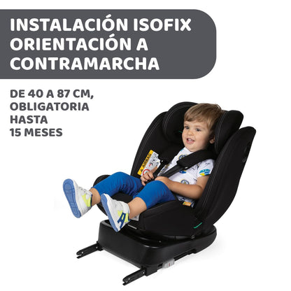 Chicco Unico Evo i-Size turvatool, 0–36 kg, 0–12 aastat, must