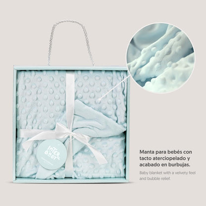 Interbaby Bubbles beebitekk 80 × 110 cm, helesinine