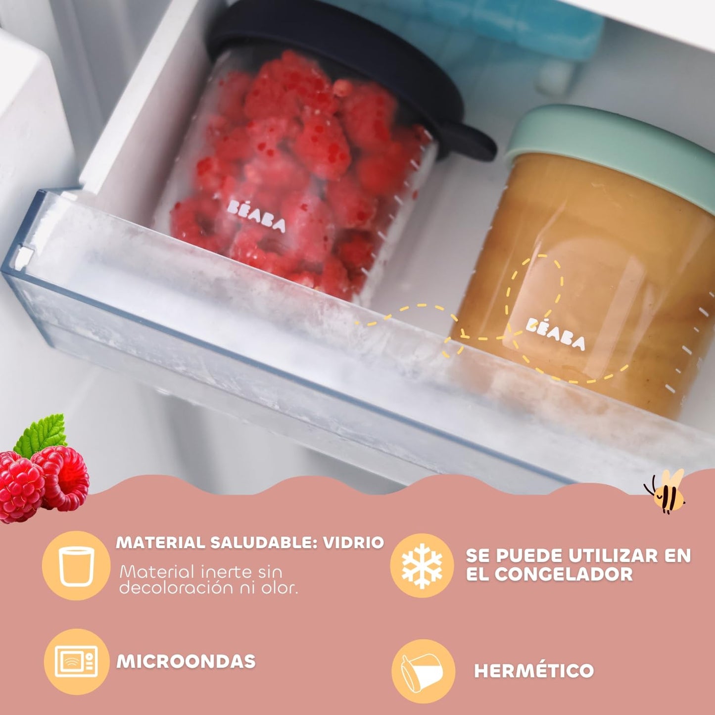 Béaba klaasist säilituspurgid 150 ml (6 tk), Sunrise