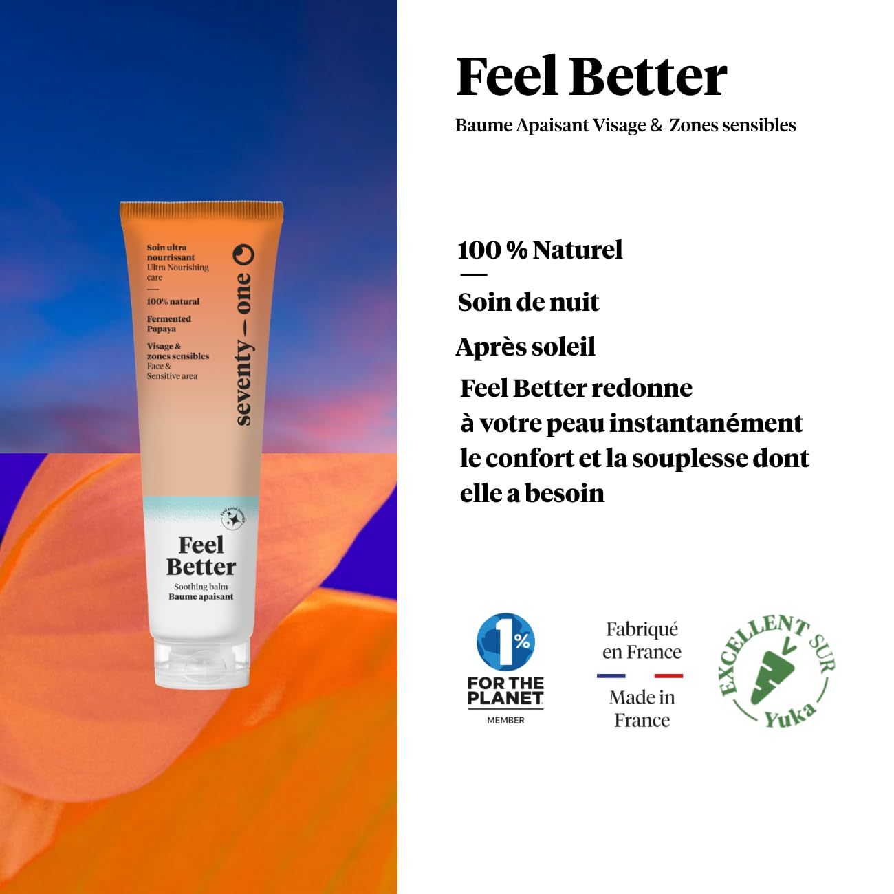 SeventyOne Percent Feel Better näokreem tundlikule nahale, 40 ml