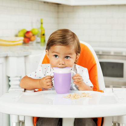 Munchkin Miracle 360°-Trinkbecher für Babys und Kleinkinder, BPA-freier Trinklernbecher mit Griffen, auslaufsicher & spülmaschinenfest, für Kinder ab 6 Monaten - 207 ml, lila