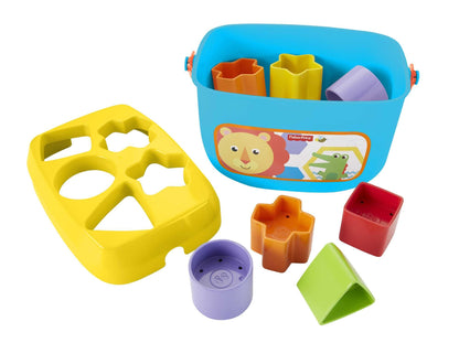 Fisher-Price värvilised klotsid ämbris, sorteerimis- ja ladumismäng, 10 tk, 6+ kuud