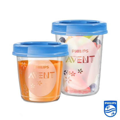 Philips Avent toidusäilitustopsid 180/240 ml (20tk) + lusikas