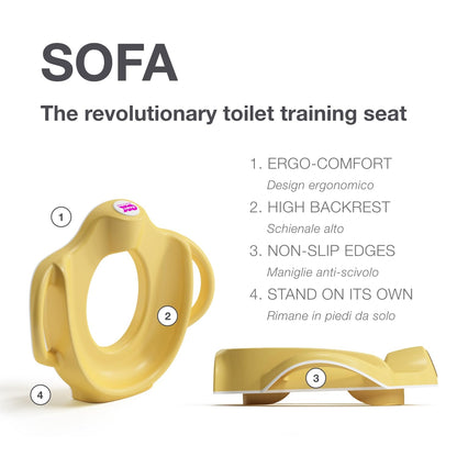 OKBABY wc-istuinsovitin Sofa keltainen