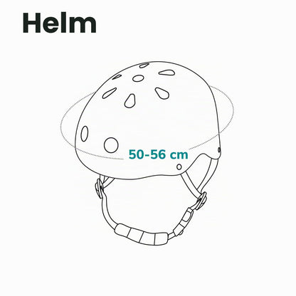 Lionelo Helmet lasten kypärä, säädettävä 50-56 cm, leukasuojalla, valkoinen