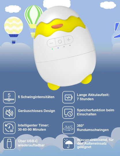 Robofun vankrikiigutaja beebile, 5 kiirust, USB-C laetav, kollane