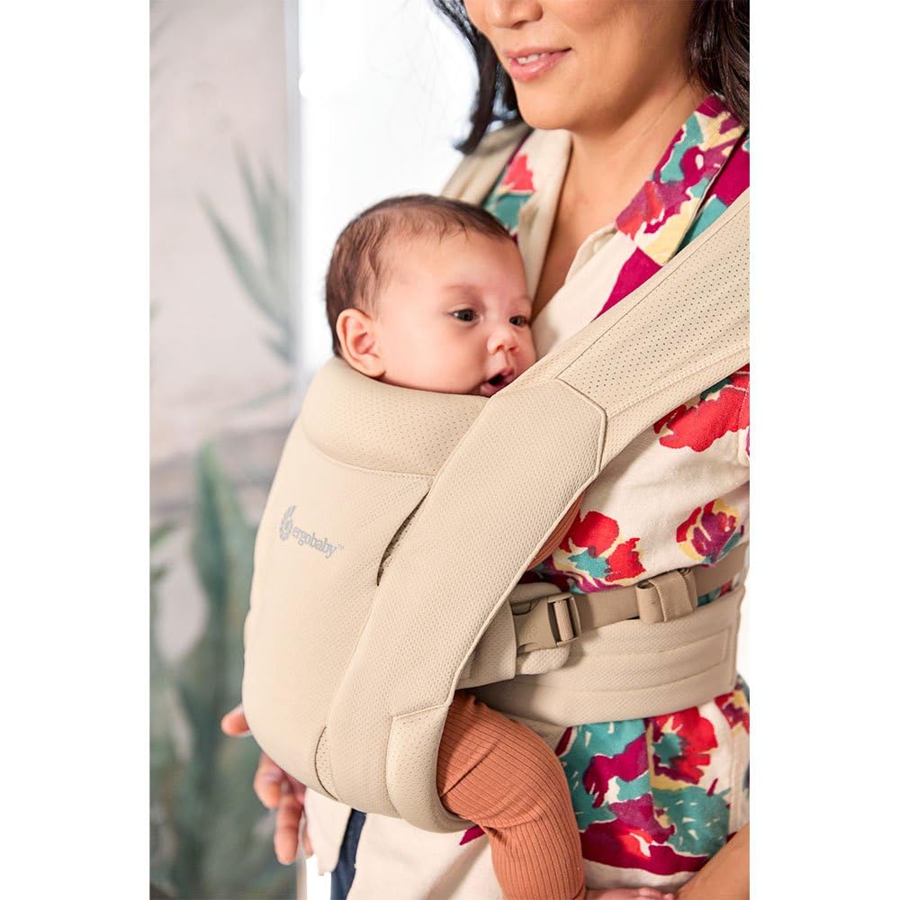 Ergobaby Embrace Soft Air Mesh kandekott vastsündinule, Cream