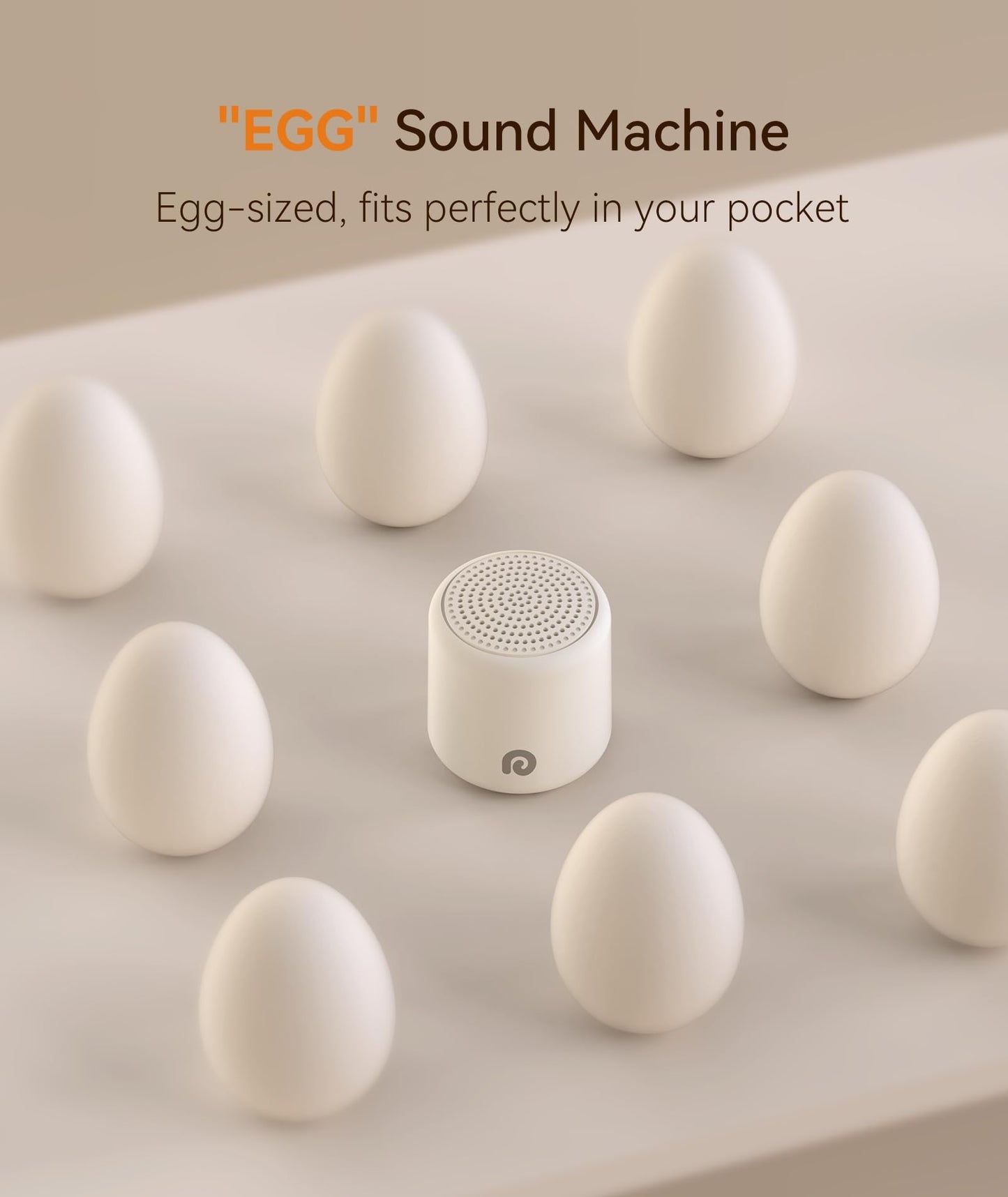 Dreamegg Pocket Sleep 1 valge müra masin beebidele, USB-C, 16 heli