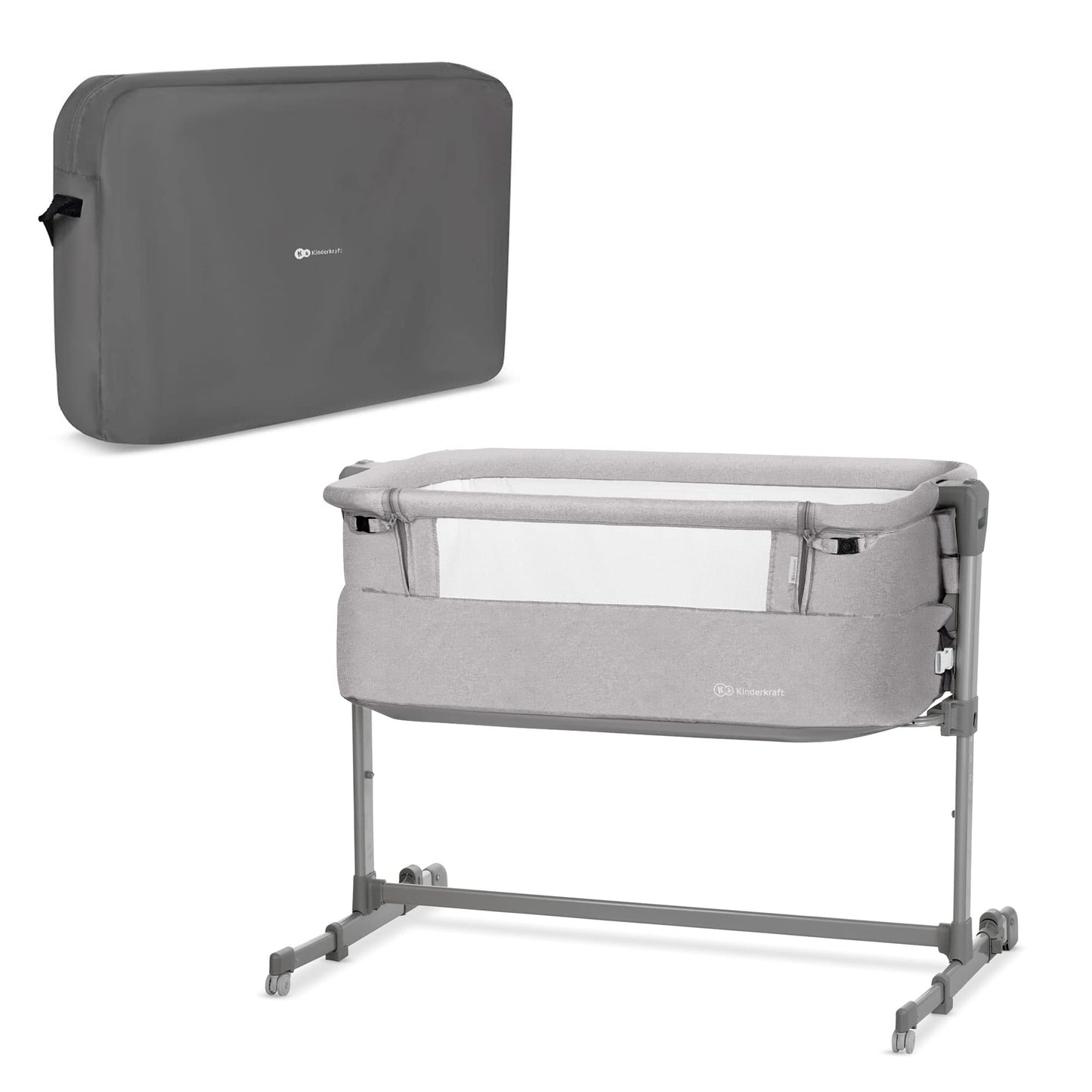 Kinderkraft NESTE UP beebivoodi 2-ühes, hall, 0-75 cm, 9 kg