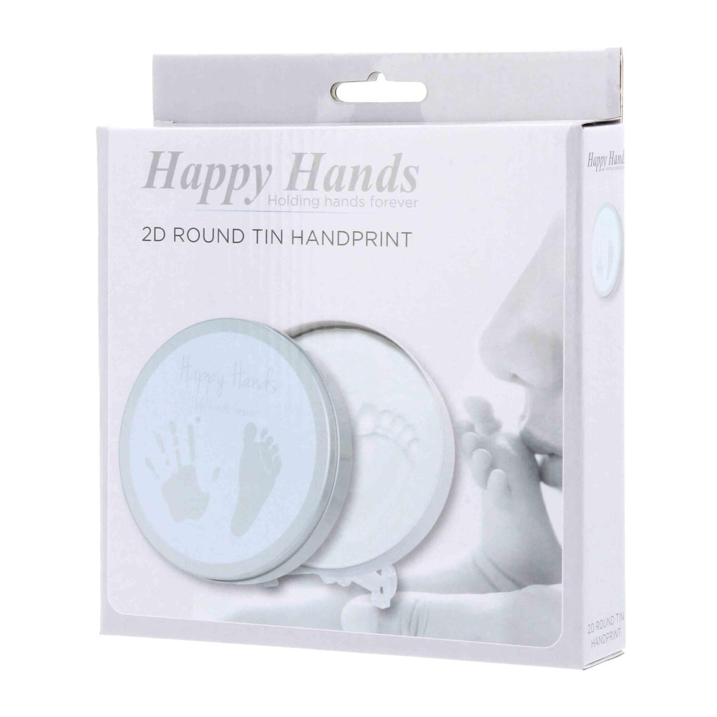 Dooky Happy Hands 2D käe- või jalajälje komplekt beebile, valge, 16,5 cm