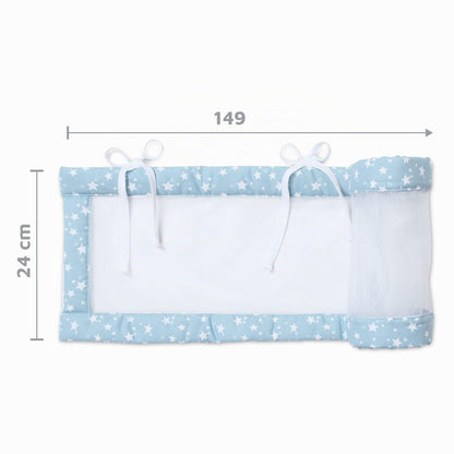 babybay reunapehmuste Mesh-Piqué Beere tähdet valkoinen, Maxi, Boxspring, Comfort ja Comfort Plus