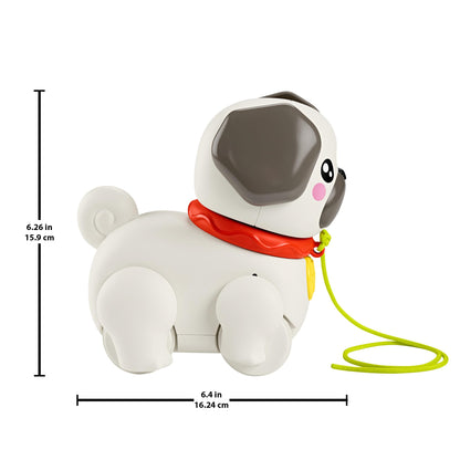 Fisher-Price FP Pets Walk-The-Pup Pug veetav mängukoer heli ja liikumisega, 12+ kuud