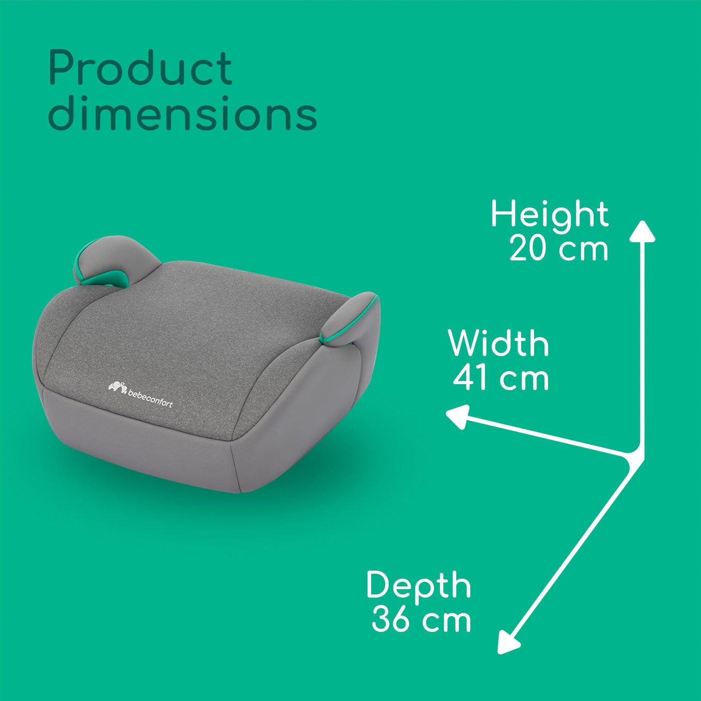 Bebeconfort Manga i-Safe istmekõrgendus 125–150 cm (6–12 a) – Tinted Grey
