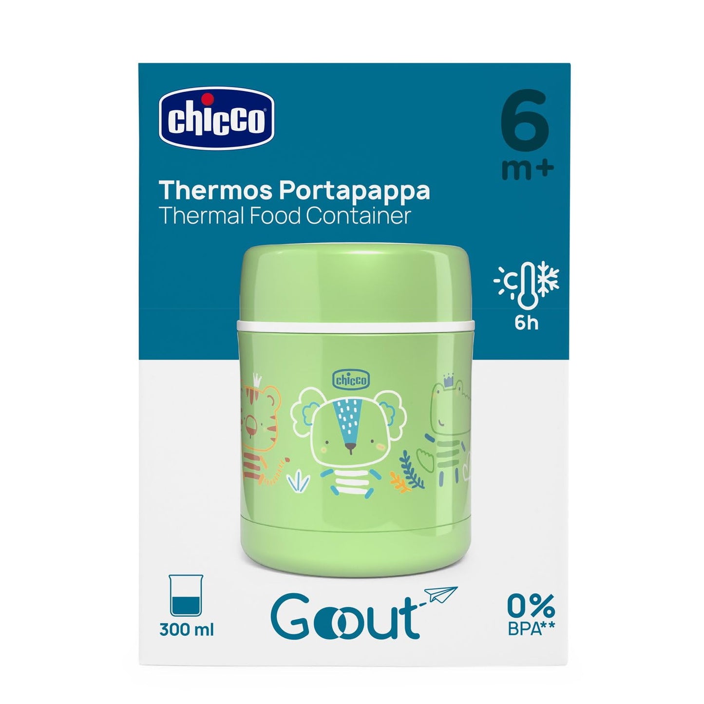 Chicco termonõu toidule, 300 ml, roheline, 6 kuud+