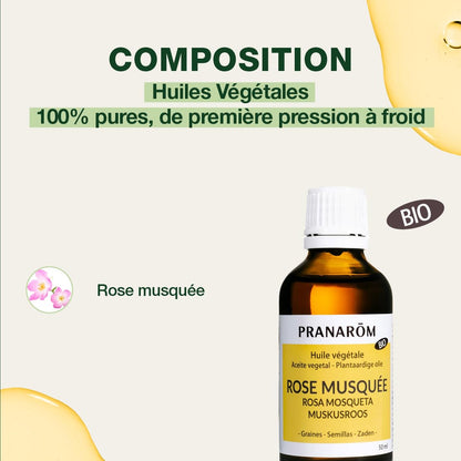 PRANAROM orgaaniline kibuvitsaõli – naha ilu ja nooruslikkuse heaks, rikkalik oomega 3-, 6- ja 9-rasvhapete poolest, 50 ml