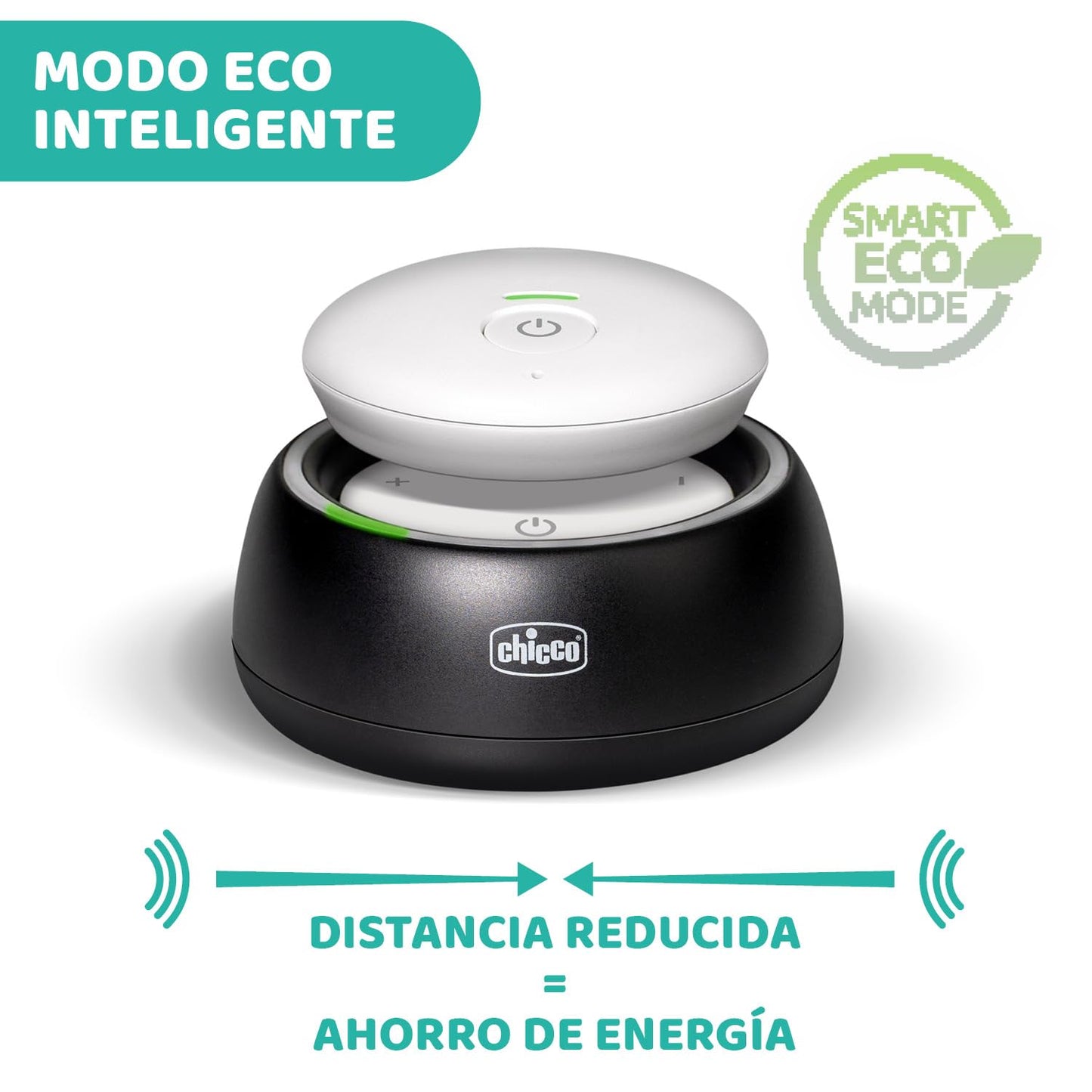 Chicco audio beebimonitor DECT-tehnoloogiaga, 300 m leviala