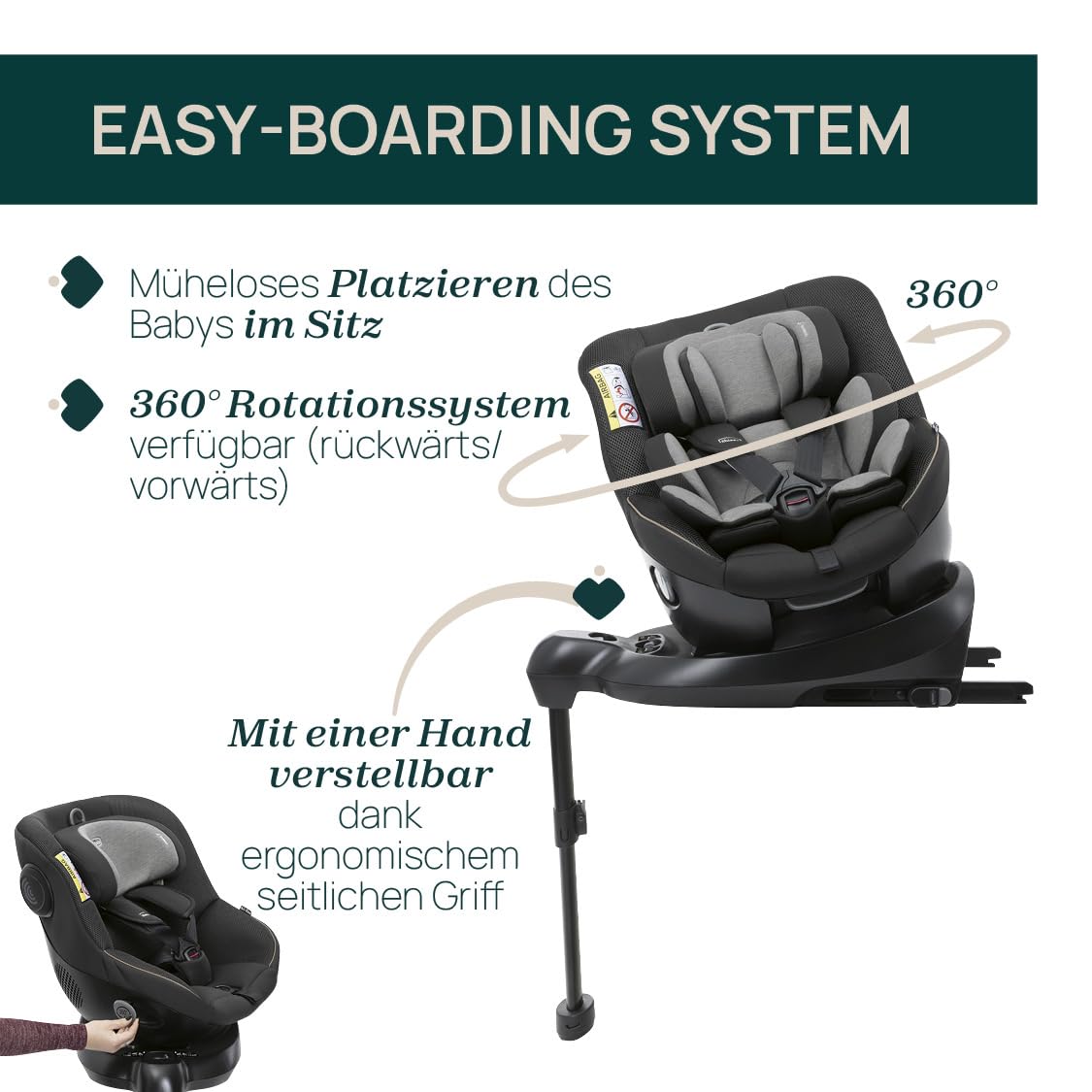 Chicco Seat105 i-Size turvatool, hall, 40-105 cm, 0-4 a, 360° pööratav