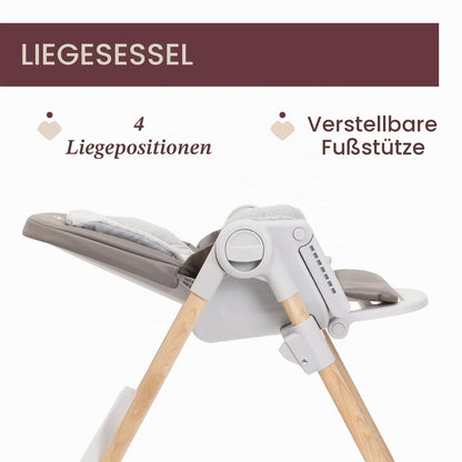 Chicco Polly Armonia söögitool 3-ühes, pruun, alates sünnist kuni 40 kg