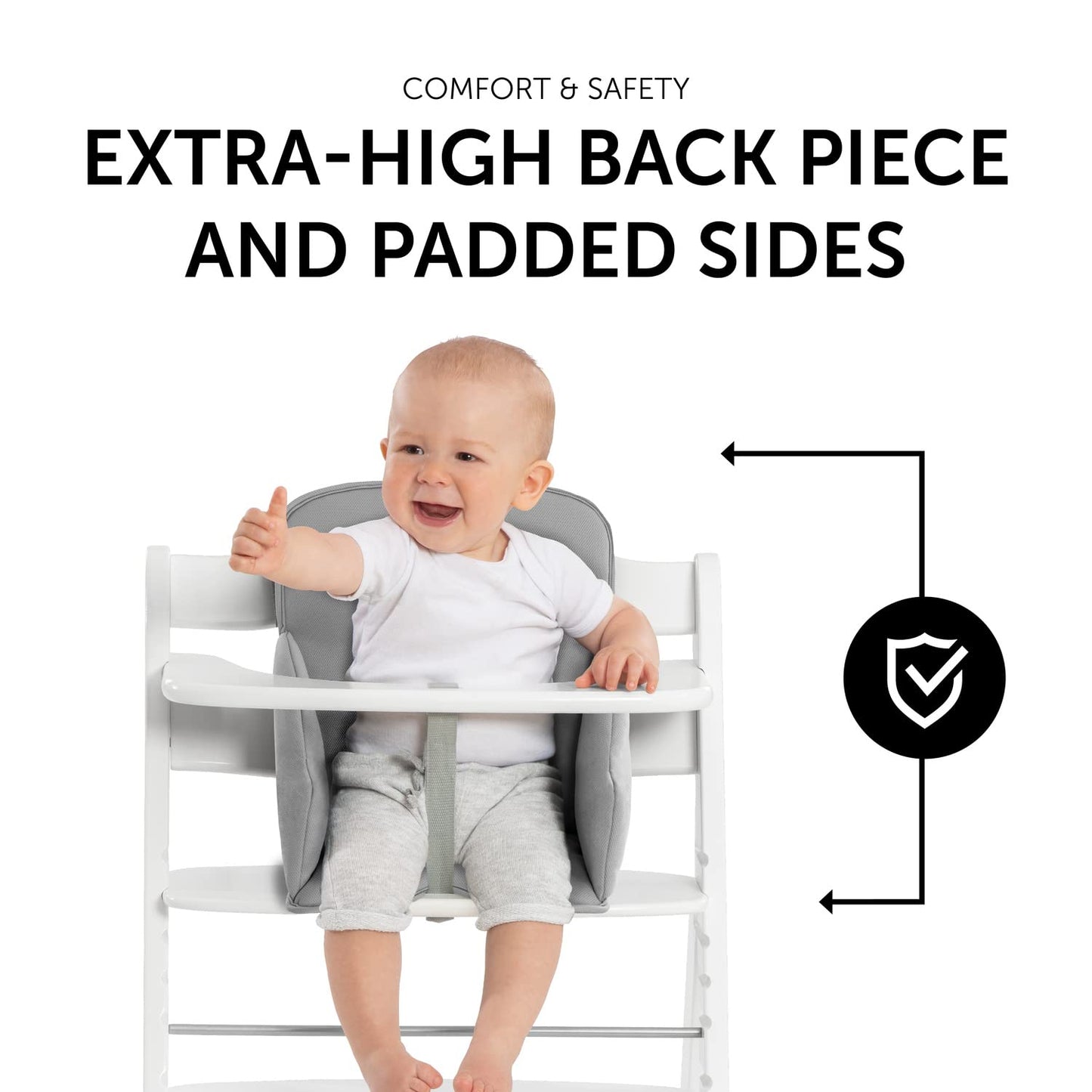 Hauck Alpha Cosy istepehmendus Alpha+ puidust söögitoolile, hall