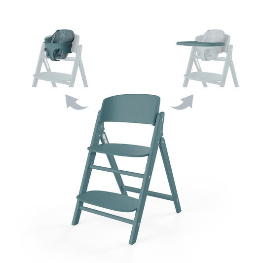 Cybex Oro CLICK & FOLD 3-in-1 söögitool, komplekt beebiistme ja kandikuga, Stone Blue