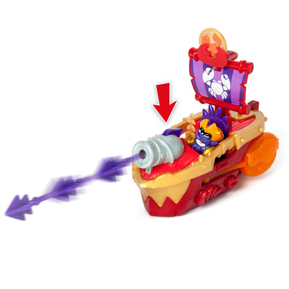 Piratix Adventure World „Sea Crusher“ krabi-kujuline piraadilaev, kapten Lobster ja aardejõuga (PPXSP114IN20)