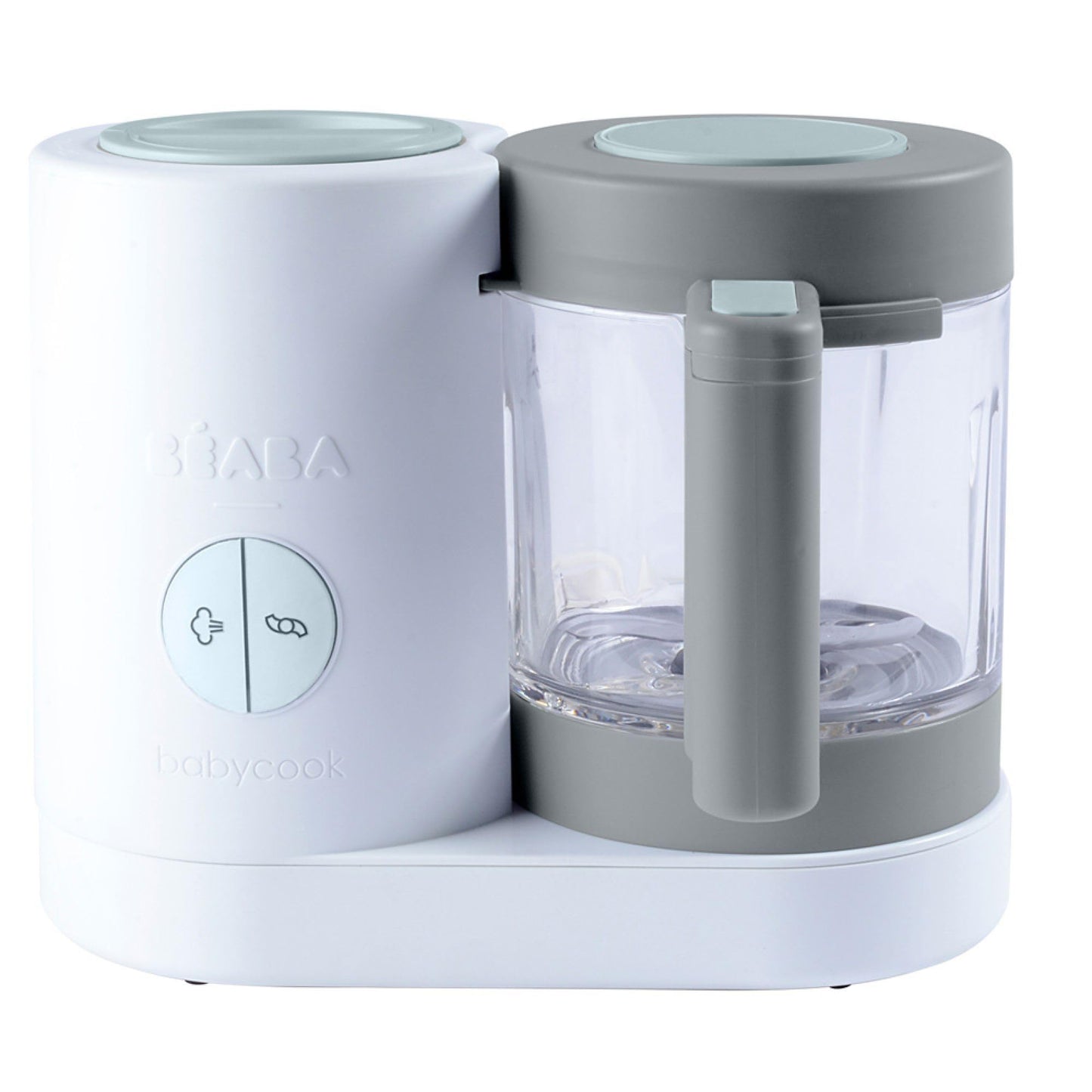 BEABA Babycook NEO beebitoidu valmistaja, klaas ja roostevaba teras, 1250 ml, hall/valge
