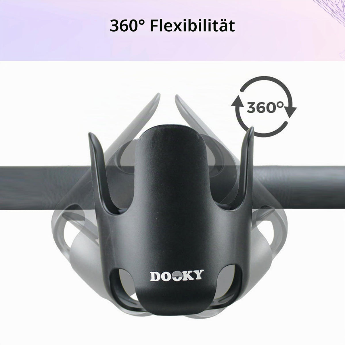 Dooky yleismallinen mukiteline vaunuihin ja rattaisiin, musta, DOOKY128250