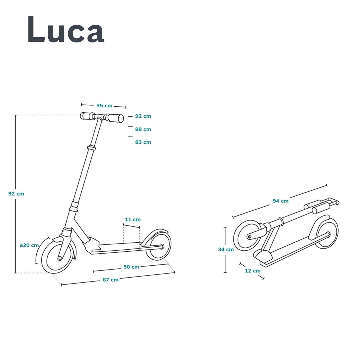 Lionelo Luca Cityroller must/roosa, 4,1 kg, kokkupandav, 100 kg