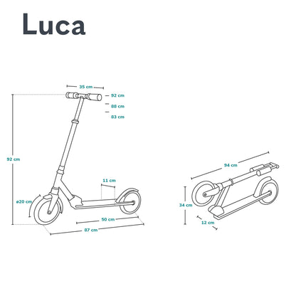 Lionelo Luca Cityroller must/roosa, 4,1 kg, kokkupandav, 100 kg