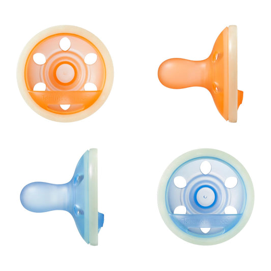 Tommee Tippee Breast-Like Night lutt vastsündinule 0–6 kuud, helendav, 4 tk