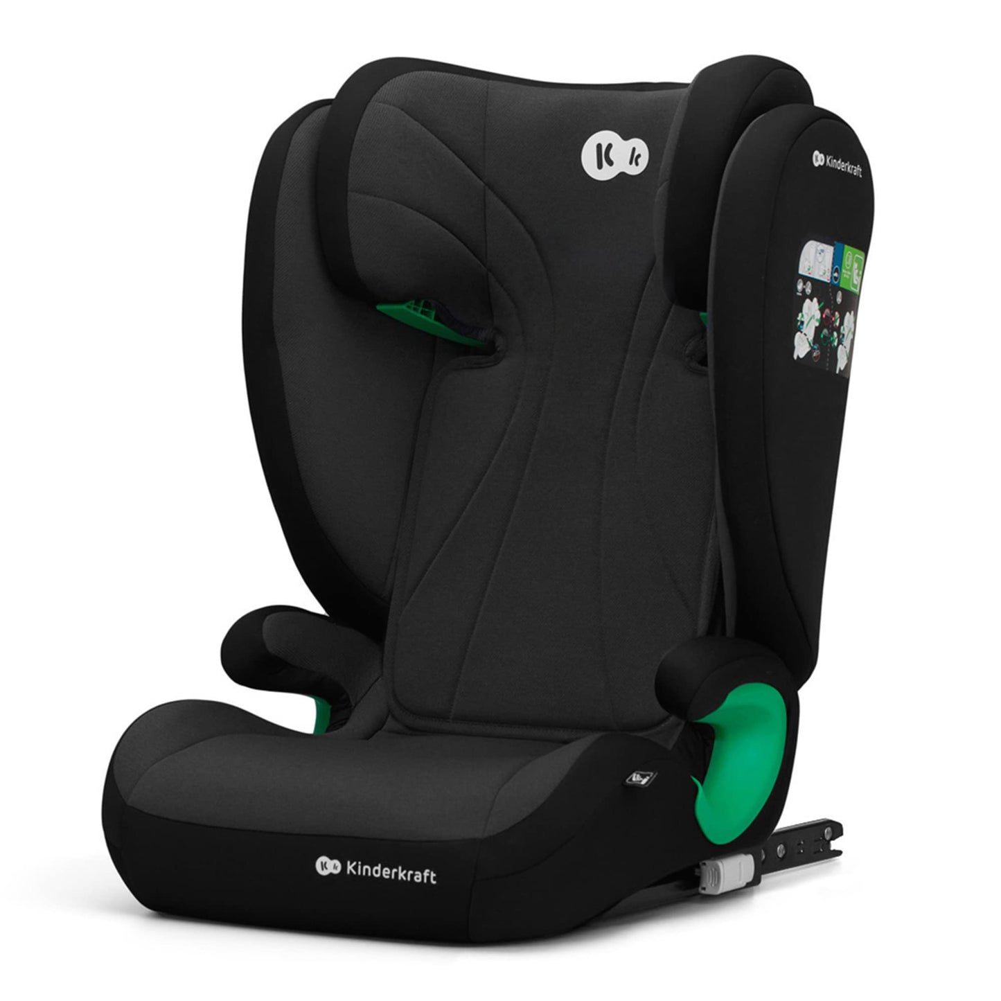 Kinderkraft JUNIOR FIX 2 i-Size turvatool 100–150 cm (15–36 kg) Isofix kinnitusega, must